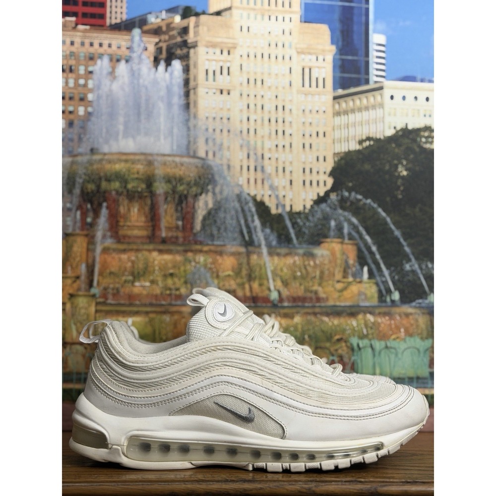 Nike Air Max 97 White Wolf Grey 921826-101 Men's Size 10.5 Running Sneakers